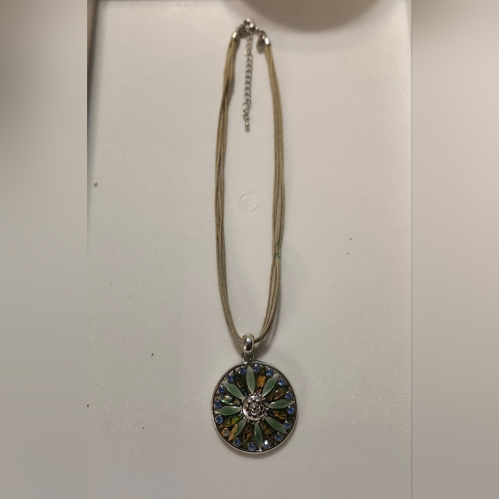 LIA SOPHIA Rope Chain and Flower Pendent Necklace